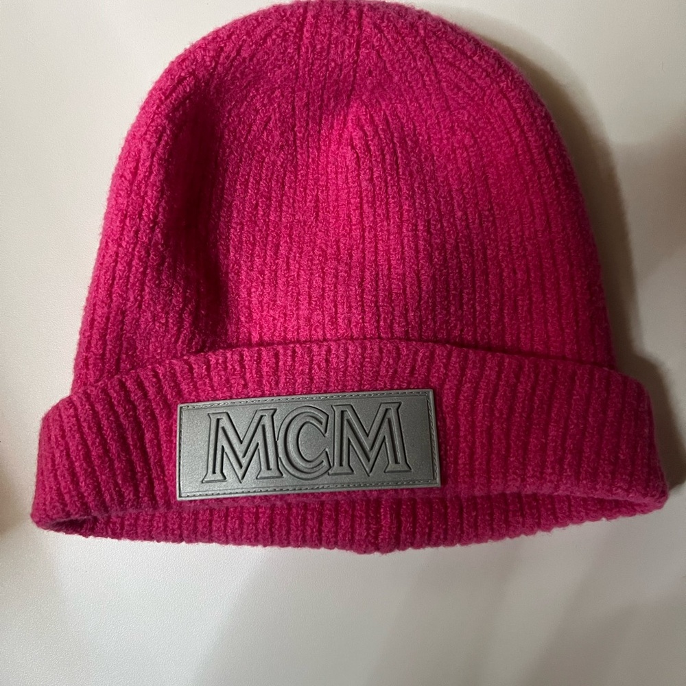 RARE pink beanie by MCM